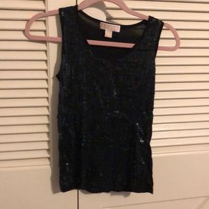 Michael Kors black sequin tank top